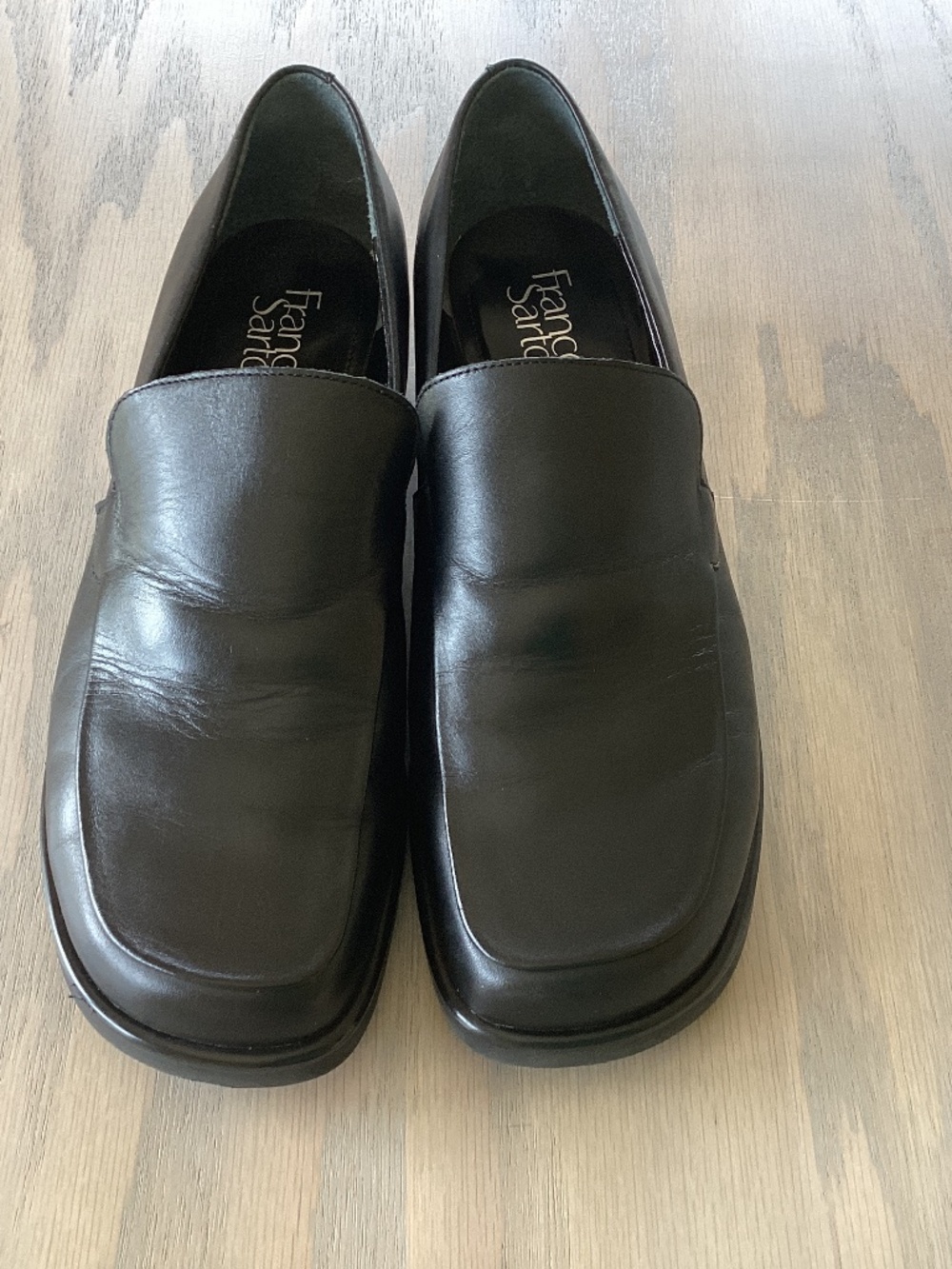 Franco Sarto Black Loafers 10.5 Wide